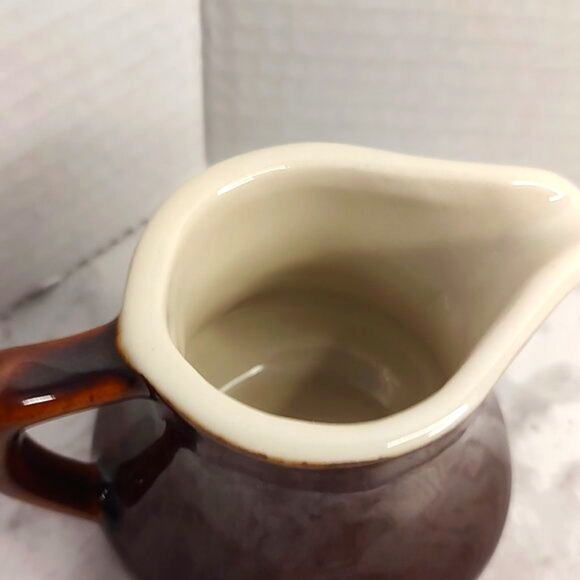 Vtg Burden Brown Small Ceramic Individual Creamer Restaurant ware - Picture 8 of 10